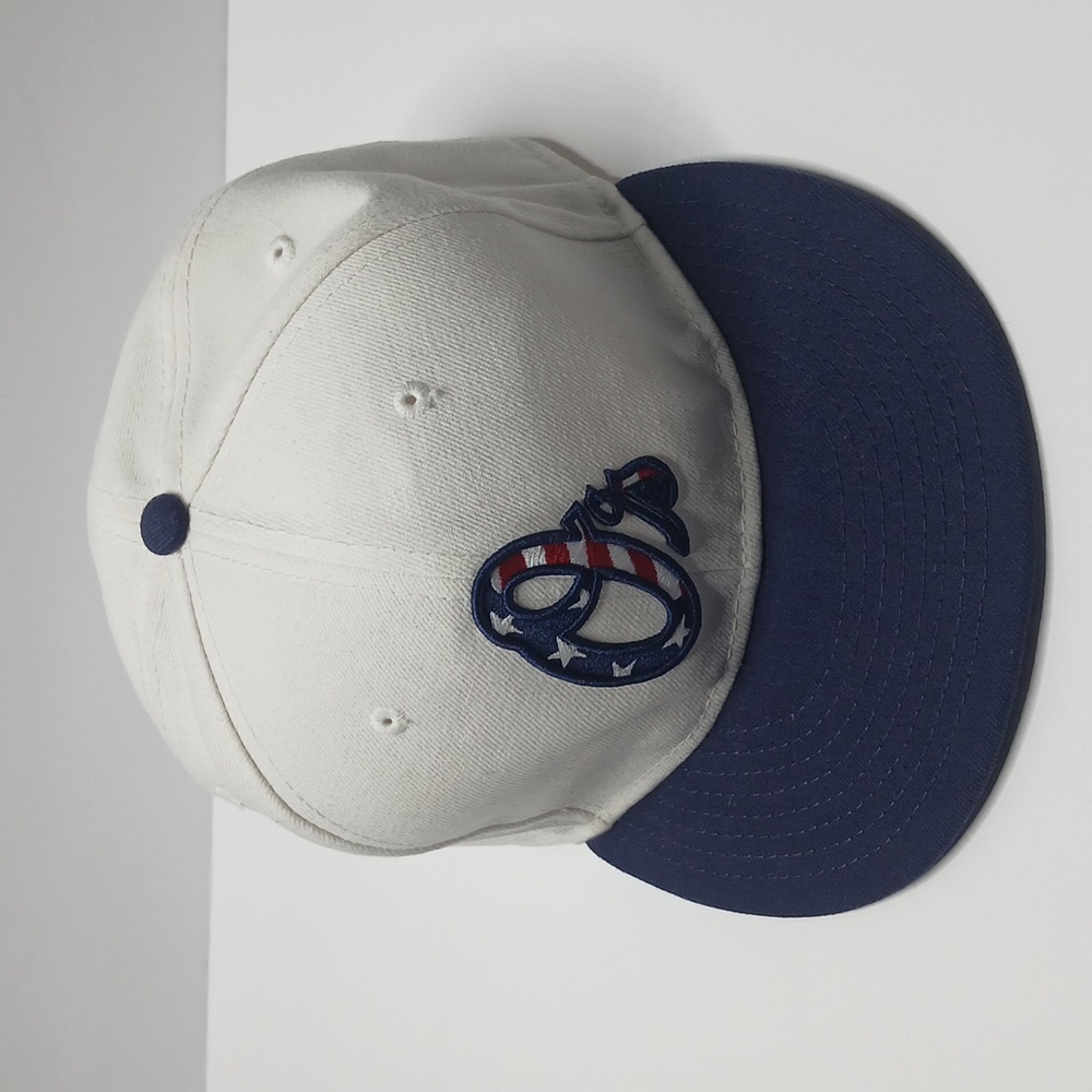 Baltimore Orioles White Navy Blue New Era 59Fifty 4th of‎ July Fitted Hat 7 5/8